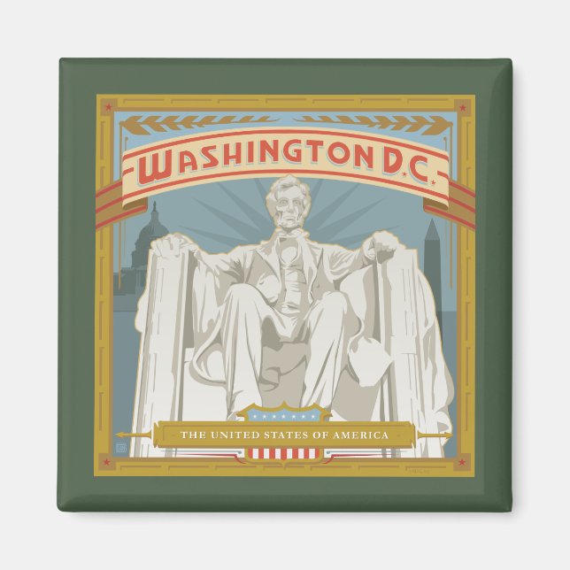 Washington DC | Lincoln Memorial Magnet (Front)