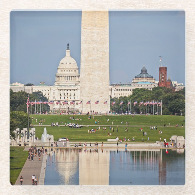 Washington DC Mall Glass Coaster (Front)