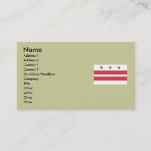 Washington DC  Map and Flag Business Card