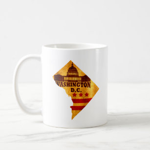 washington dc map coffee mug