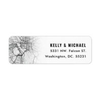 Washington, DC. Map Themed | Return Label