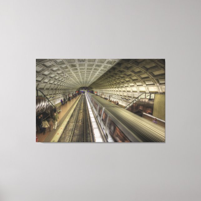 Washington DC Metro Train Station Canvas Print (Front)