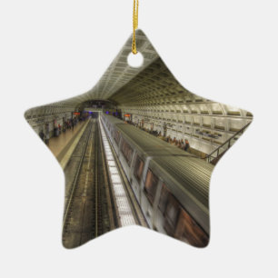 Washington DC Metro Train Station Ceramic Ornament