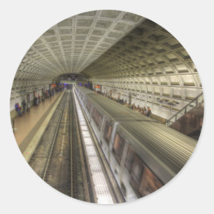 Washington DC Metro Train Station Classic Round Sticker