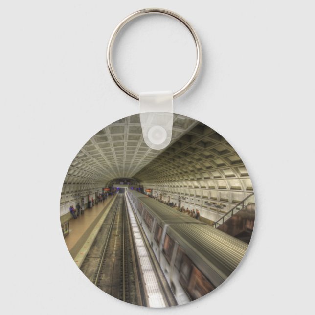 Washington DC Metro Train Station Keychain (Front)