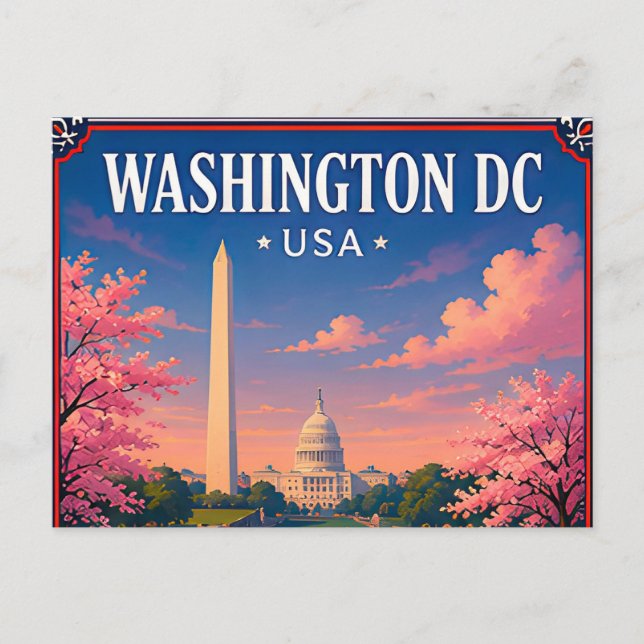 🏛️ Washington DC Monument Memory From Capital 🏛️ Postcard (Front)