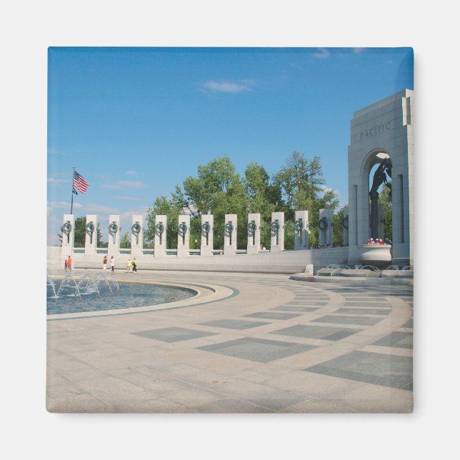 Washington, DC, National WWII Memorial Magnet (Front)