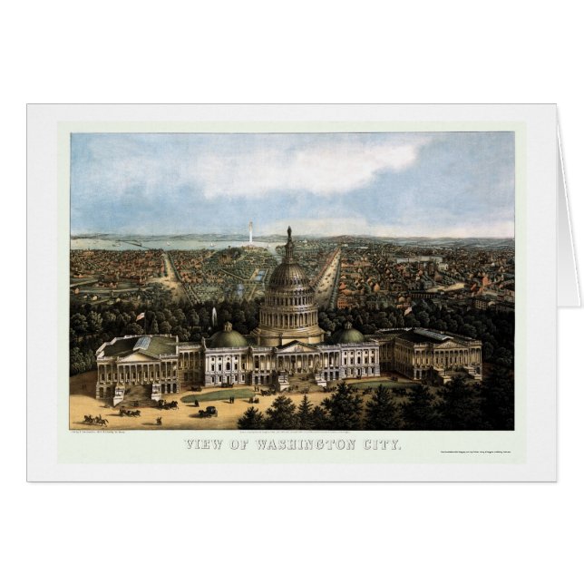 Washington, DC Panoramic Map - 1871 (Front Horizontal)