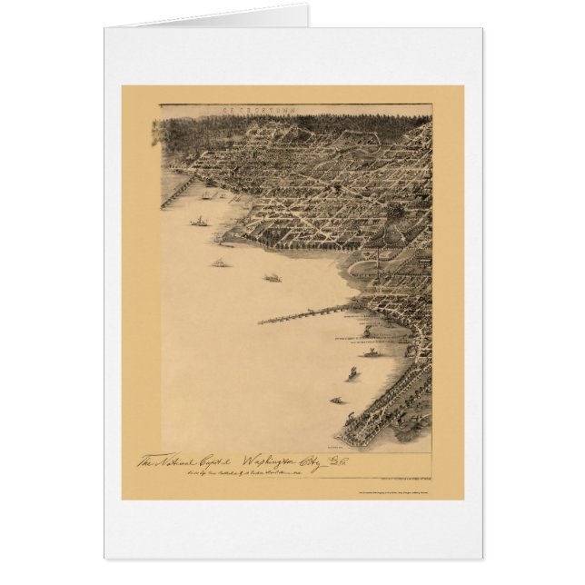 Washington, DC Panoramic Map - 1883 (Front)