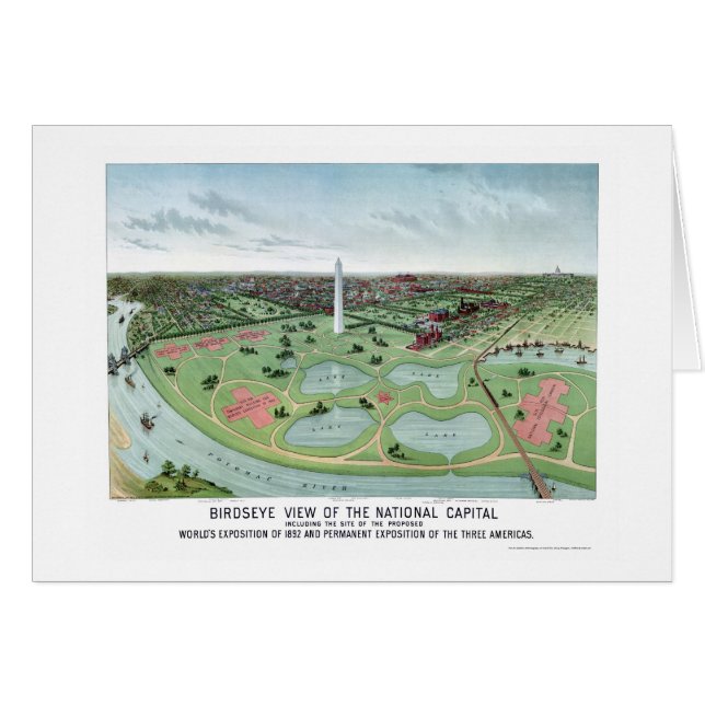 Washington, DC Panoramic Map - 1888 (Front Horizontal)