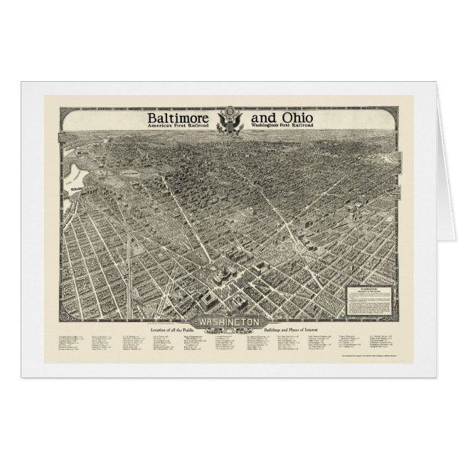 Washington, DC Panoramic Map - 1923 (Front Horizontal)