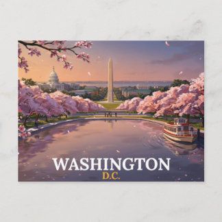 Washington DC Postcard | Cherry Blossom Souvenir