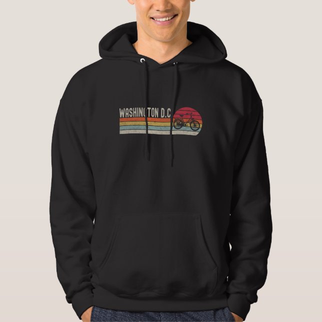 Washington DC Retro Cycling Hoodie Bicycle Hoodie (Front)