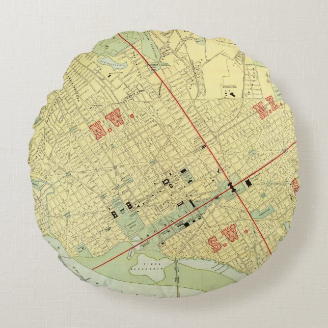 Washington, DC Round Pillow (Front)