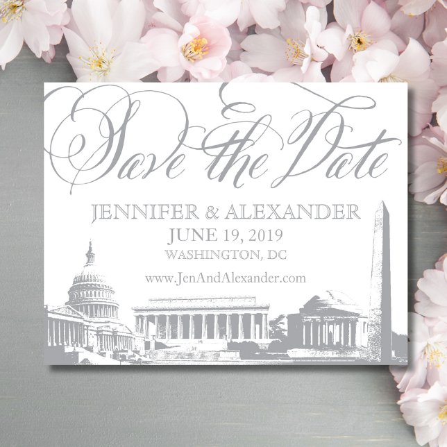 Washington DC save the date - Vintage Monuments (Creator Uploaded)