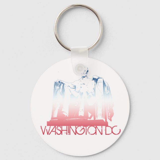 Washington DC Skyline Design Keychain (Front)