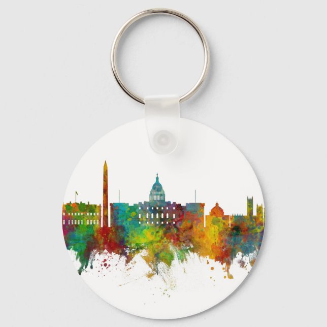 Washington DC Skyline Keychain (Front)