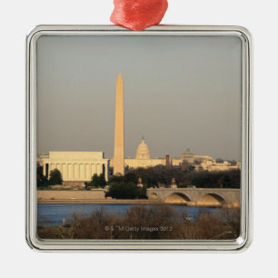 Washington DC Skyline Metal Ornament