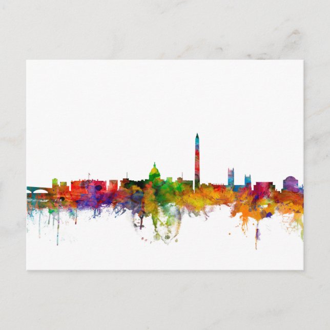 Washington DC Skyline Postcard (Front)