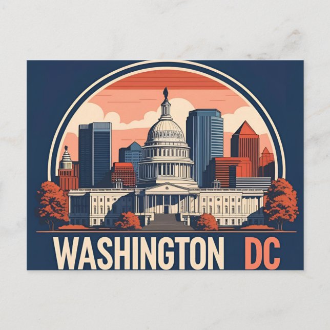 Washington DC Skyline Postcard (Front)