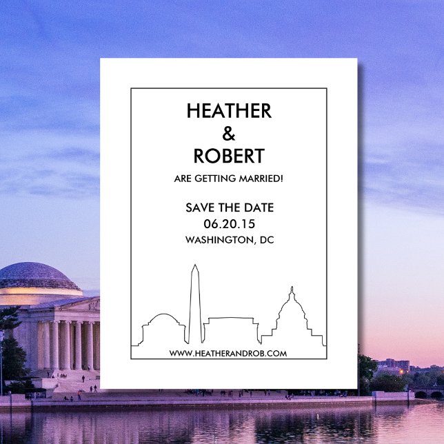 Washington DC Skyline Save the Date (black) (Creator Uploaded)