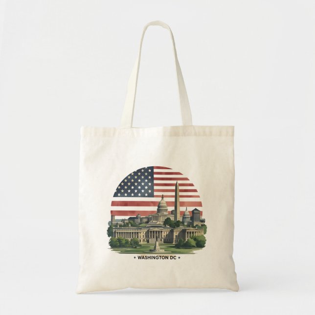Washington DC Skyline Tote Bag (Front)