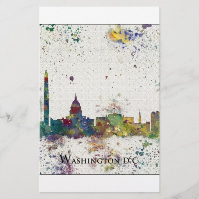 WASHINGTON DC skyline, Washington DC Print (Front)