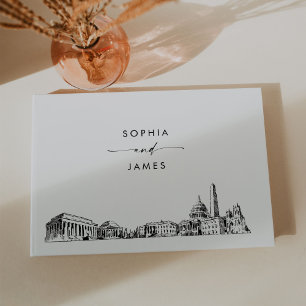 Washington DC Skyline Wedding Guest Book