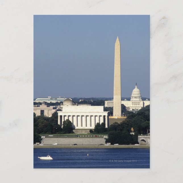 Washington DC Skyline with US Capitol Building 2 Postcard (Front)