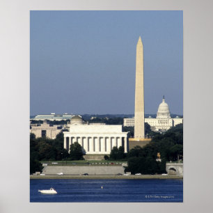Washington DC Skyline with US Capitol Building 2 Poster