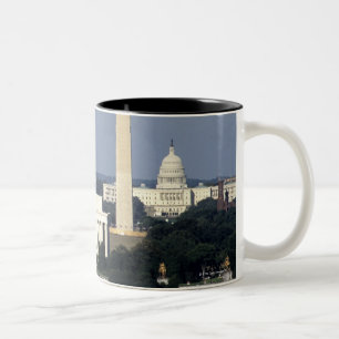Washington DC Skyline with US Capitol Building 2 Two-Tone Coffee Mug