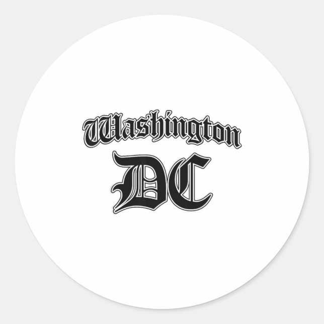 Washington Dc Souvenir  Classic Round Sticker (Front)