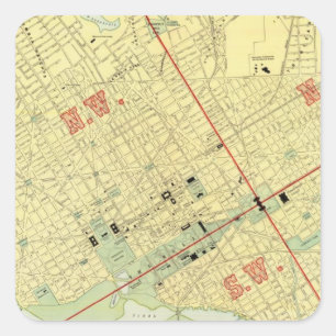 Washington, DC Square Sticker