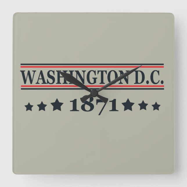 washington dc square wall clock (Front)