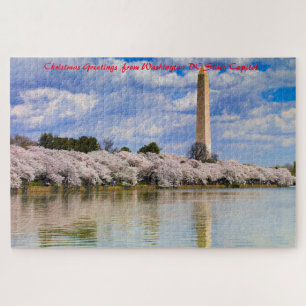 Washington DC. State Capital.Christmas Greetings Jigsaw Puzzle