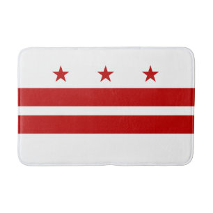 Washington DC State Flag Bath Mat