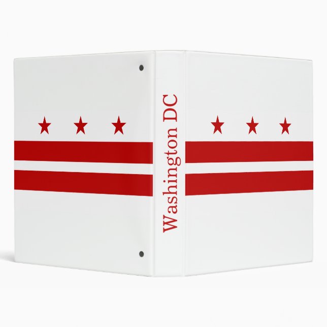 Washington DC State Flag Binder (Background)