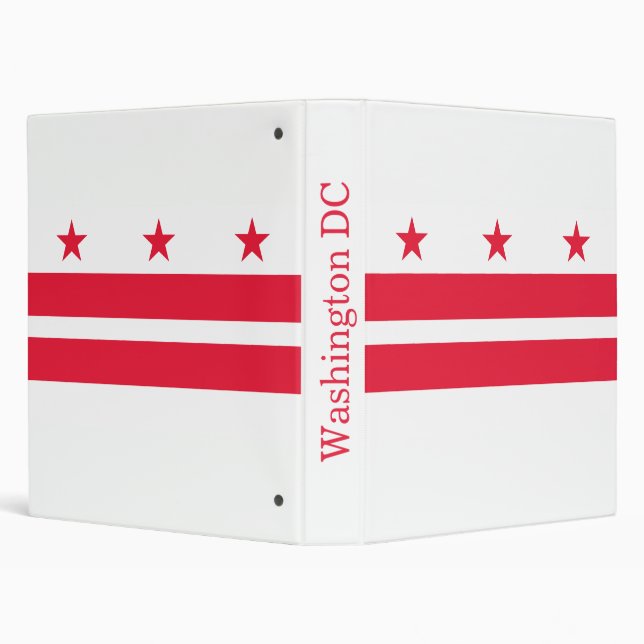 Washington DC State Flag Binder (Background)