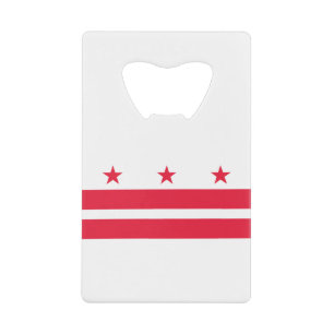 Washington DC State Flag Credit Card Bottle Opener