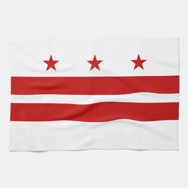 Washington DC State Flag Kitchen Towel (Horizontal)
