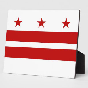 Washington DC State Flag Plaque