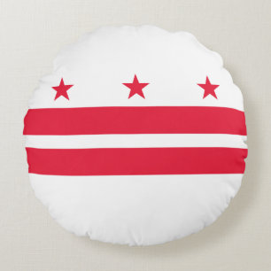 Washington DC State Flag Round Pillow