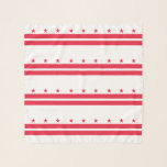 Washington DC State Flag Scarf<br><div class="desc">Patriotic Washington DC state flag.</div>