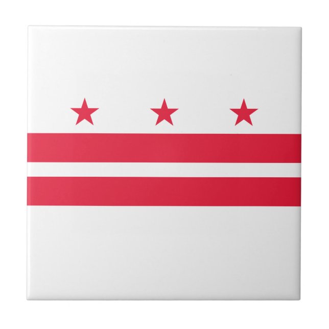 Washington DC State Flag Tile (Front)