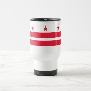 Washington DC State Flag Travel Mug