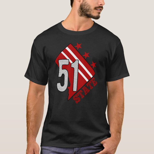 Washington DC Statehood 51st State USA Patriotit T-Shirt (Front)