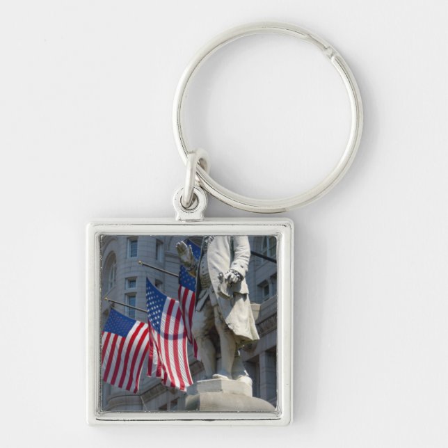 Washington, DC, statue of Benjamin Franklin Keychain (Front)