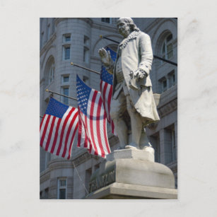 Washington, DC, statue of Benjamin Franklin Postcard