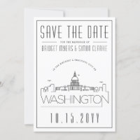 Washington DC | Stylized Skyline Save the Date