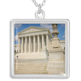 Washington, DC, Supreme Court Building Silver Plated Necklace